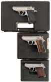 Three Cased American Walther Pistols