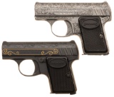 Two Engraved Browning Baby Pistols