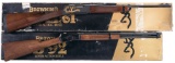 Two Commemorative Browning Lever Action Rifles with Boxes