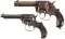 Two Antique Colt Double Action Revolvers