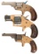 Three Antique Colt Spur Trigger Revolvers
