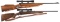 Two Scoped Pre-64 Winchester Model 70 Bolt Action Rifles