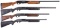 Four Remington Slide Action Shotguns