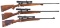 Three Scoped Bolt Action Rifles