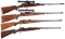 Four Bolt Action Rifles