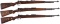 Three Nazi Model 98 Bolt Action Rifles