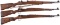 Three Military Mauser Bolt Action Rifles