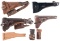 Grouping of Artillery Luger Stocks, Holsters and Accessories