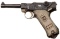 Engraved & Inlaid DWM 1920 Commercial Luger with Metal Grips