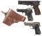 Three European Military Semi-Automatic Pistols