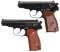 Two Makarov Semi-Automatic Pistols