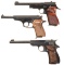 Three Semi-Automatic Target Pistols