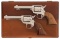 Cased Pair of Colt Frontier Scout Revolvers with Factory Letter