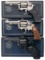 Three Smith & Wesson Double Action Revolvers with Boxes