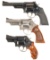 Three Smith & Wesson Double Action Revolvers