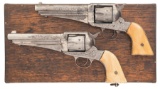 Two Engraved Remington Model 1875 Single Action Army Revolvers