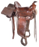 One F.A. Meanea Saddle, One U.S. Cavalry Pattern Saddle