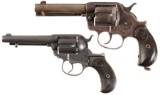 Two Antique Colt Double Action Revolvers