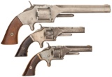 Three Antique Smith & Wesson Revolvers