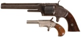 Two Spur Trigger Handguns