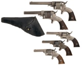 Five Allen Spur Trigger Revolvers