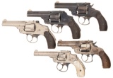 Five Smith & Wesson Double Action Revolvers