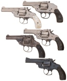 Five Top Break Double Action Revolvers