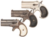 Three Remington Arms Co. Type II Double Derringers