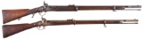 Two Antique British Percussion Long Guns