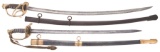 Two American Military Swords with Scabbards