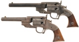 Two Allen & Wheelock Side Hammer Percussion Revolvers