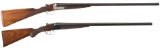 Two Engraved English Double Barrel Shotguns