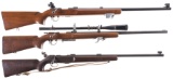 Three Remington Bolt Action Target Rifles