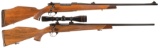 Two Weatherby Bolt Action Rifles