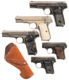 Five Colt Semi-Automatic Pistols