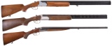 Three Engraved Double Barrel Shotguns