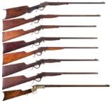 Eight Stevens Single Shot Rifles