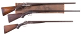 Three Antique Parker Brothers Double Barrel Hammer Shotguns