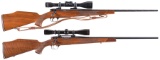 Two Scope Weatherby Mark V Varmintmaster Bolt Action Rifles