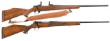 Two Weatherby Bolt Action Rifles