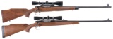 Two Remington Model 700 Rifles with Scopes