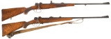 Two Engraved Bolt Action Rifles