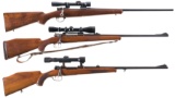 Three Mauser Action Bolt Action Sporting Rifles