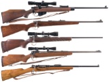 Five Bolt Action Rifles