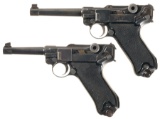 Two Finnish Army Proofed DWM Model 1920 Luger Pistols