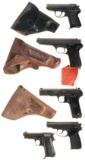 Five Soviet Semi-Automatic Pistols