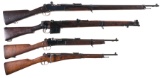 Four Military Bolt Action Longarms