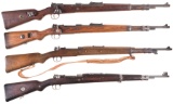 Four Military Bolt Action Rifles
