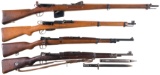 Four Bolt Action Military Rifles