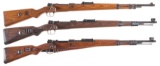 Three World War II Nazi Bolt Action Mauser Rifles